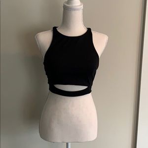 Bebe black crop top